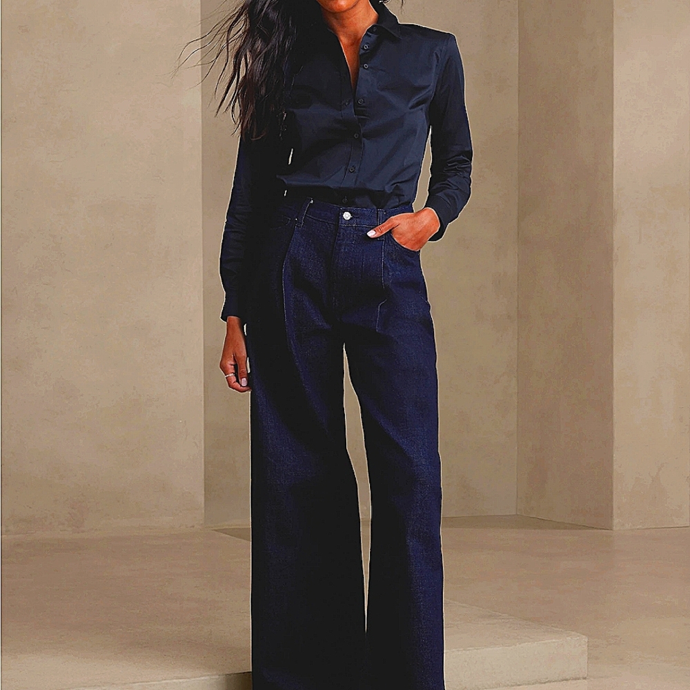 Banana Republic Tailor-fit easy-care Shirt in Navy